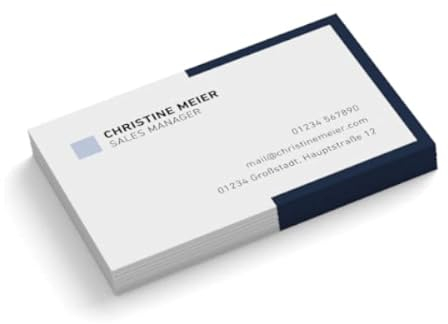 100 Visitenkarten | 350 g Qualitätsdruck | 1-seitig bedruckt | Text + Farbe sofort anpassen | 85 x 55 mm | sofort selbst gestalten | Design Square | hochwertig