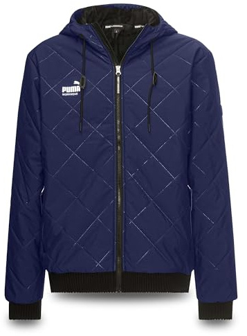 PUMA Workwear Winterjacke Herren mit Kapuze und Steppmuster - Warm gefüttert - Mit Kordelzug - Widerstandsfähige robuste Arbeitsjacke für Handwerk Produktion Logistik und Baugewerbe
