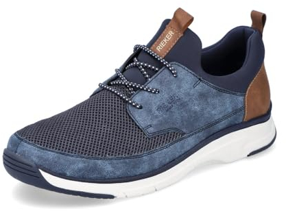 Rieker Herren Low-Top Sneaker 19550, Männer Halbschuhe, lose Einlage,Sportschuhe,Freizeitschuhe,Turnschuhe,Laufschuhe,blau (14),42 EU / 8 UK