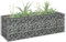 WIFESE Gabionenwand 90×30×30 cm - Gabionenkorb - Steinkorb - Verzinkter Stahl - Silber - Rustikal - Garten-Dekoration