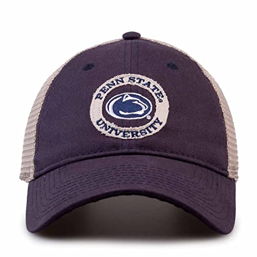 The Game NCAA Snapback – Patch-Meshback – klassischer Komfort – verstellbare Größe – lassen Sie jeden wissen, welches Team Sie unterstützen, Penn State Nittany Lions - Navy, Einheitsgr��e