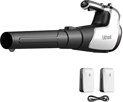 Litheli 2x20V 560CFM Brushless Leaf Blower, U20 Series Electric Leaf Blowers Battery Powered for Blowing Leaf, Dust, Snow, Debris, with 4.0Ah Portable Battery Included