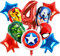 Avengers Folienballon,10 Stück Superhelden Party Ballons, Jungen Avengers Luftballons, Geburtstag Deko Spider Luftballons, für Kinder Luftballon Party Supplies Dekoration