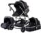 YAZOCO kinderwagen 3 in 1 Buggy Babybett Komplett Set Einem Klick Zusammenklappbarer Kinderwagen, KombiKinderwagen Aluminiumrahmen für Neugeborene Sitzzubehör (3 schwarz)