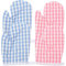 INNAL Kids Mittens 4Pcs Kid Oven Mitts Kitchen Gloves Heat Resistant Microwave Gloves Kitchen Mitts for Cooking Baking Grils Toddler Children Play Kitchen Kids Oven Mitts (Assorted Color