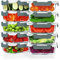 VERONES Lot de 10 boîtes à repas en verre hermétiques avec couvercles, sans BPA, passent au micro-ondes, au four, au congélateur et au lave-vaisselle, gris