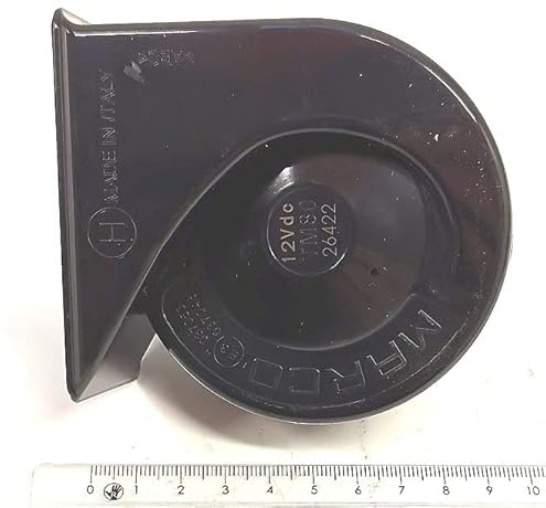 Marco TM80/H Horn bipolare, suono alto 12 V per auto, moto, carrelli elevatori e veicoli commerciali