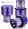 Filtros V10 para Dyson V10 Cyclone Series, V10 Animal, V10 Absolute, V10 Total Clean, SV12, número de pieza 969082-01, paquete de 3 filtros y 1 cepillo de limpieza.