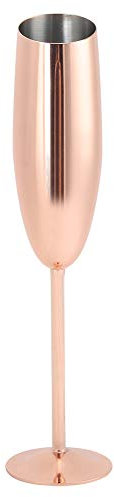 BEIJIALY Verre à Vin Rouge en Acier Inoxydable 304, Verre à Vin à Pied Incassable Verre à Cocktail en Verre à Champagne Goblet Bar Fournitures Rose Gold Wedding Goblets Glass