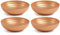 Acan Tradineur - Confezione da 4 piatti profondi decorativi per Natale, riutilizzabili, made in Spagna, capacità 900 ml, Ø 19 x 5,5 cm, colore oro
