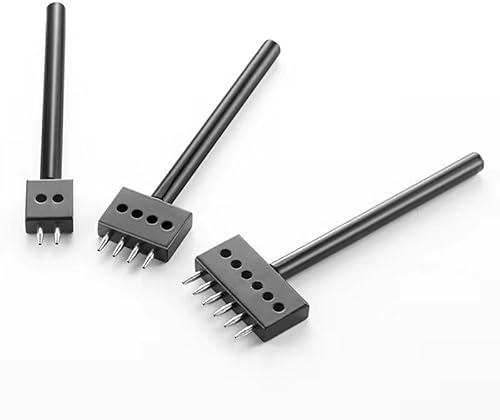 Leather Round Hole Punching Tool 3pcs Prong Punch Tool Set with 2/4/6 Prong Options for Precise Round Hole Punching DIY Leather Craft (6MM)