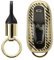 kwmobile Autoschlüssel Hülle kompatibel mit Tesla Model X Autoschlüssel Hülle - Schlüsselhülle mit Key Ring Anhänger - Cover Gold Schwarz