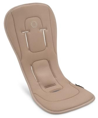 Bugaboo Colchoneta Doble Confort para carritos, Comodidad para todas las estaciones, Ajuste mejorado, Compatible con todos los carritos Bugaboo, Reversible, Malla 3D supersuave, Dune Taupe