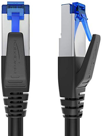 KabelDirekt – Câble Ethernet Cat 7 – 5x 0,6m – Câble Réseau, LAN/RJ45 de 10 Gigabits – Disponible en 0,25-30m (approprié pour les réseaux à haute vitesse, commutateur/routeur/modem, noir)