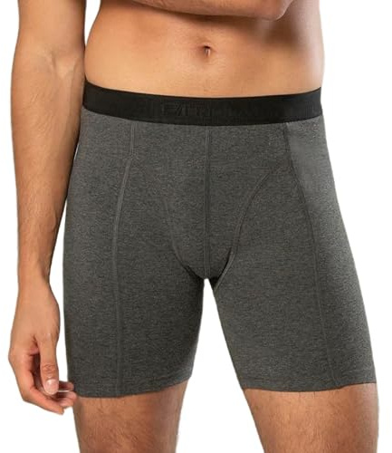 Erdem Men, Long Boxershorts, Premium Herren Unterwäsche, Boxershorts für Männer, Bequeme Unterhose Mann, Herren, Baumwolle, Elasthan, Atmungsaktiv, Anthrazit, XL