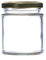 Wares of Knutsford 100 x Round Glass Jam Jars, 190ml (8oz) & Lids, Preserves Chutney Honey Pickle Deluxe (Gold)