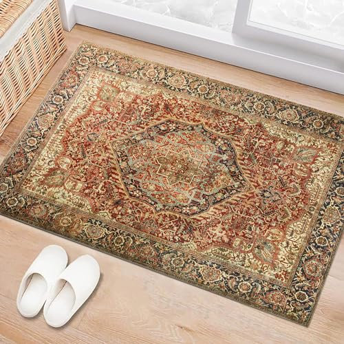 BedLooms Washable Door Mats Indoor & Outdoor - Non-Slippery Heavy Duty Front Door Mat - Stylish & Perfect Dust Grabbing Doormats - Super Absorbent Entrance Mat (Majestic, 40cm x 60cm)