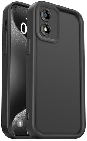 PanXCase Funda Silicona para Motorola Moto E13 | Carcasa Suave Ligera, Protección Cámara, Capa Antigolpes y Antiarañazos, Diseño de Dorso Cóncavo Ergonómico, Black