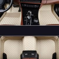 HZLGL PU Leder Auto Fußmatten Allwettermatte für BMW X5 2007-2013(7seast) E70,wasserdichte rutschfeste Teppich Autoteppich Bedeckter Schutz Zubehör,E