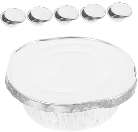 POPETPOP Lot de 6 Moules à Biscuits en Aluminium avec Couvercles, Légers et Résistants, pour Cuisson et Pique-niques en Plein Air