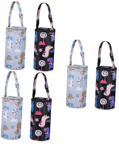 Vaguelly 6stücke Isolierflaschentaschen Für Babyflaschen Cartoon-Muster Thermobeutel Für Unterwegs Geeignet Für Wickeltaschen Rucksack Und Kinderwagen