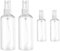 HAALII Kleine Sprühflasche, Sprühflaschen, Klarer leerer feiner Nebel Kunststoff Mini Reiseflasche Set, kleine nachfüllbare Behälter, 2 * 50ml, 2 * 100ml