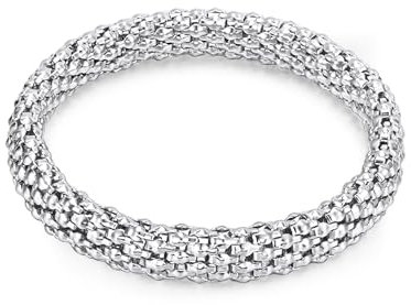 Lulu Jane Damen Armband aus Metall-Legierung Modeschmuckarmband silber
