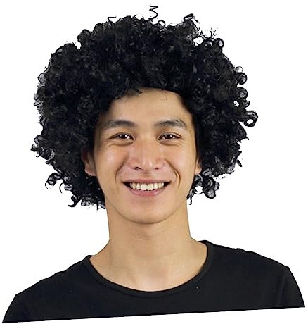 LIFKOME Perücke Schwarz Für Cosplay Halloween Und Maskerade Atmungsaktives Echthaar-design Geeignet Für Erwachsene Und Junge Mädchen Für Kostümpartys Und Discos