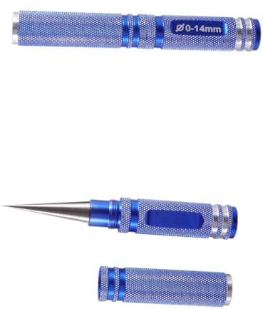 STOBOK Rc Car Karosseriestanzer 0-14mm Lochöffner mit Schutzhülle | Aluminiumlegierung und Stahl, Blau, Cnc Griff mit Integriertem Aufbewahrungsbehälter