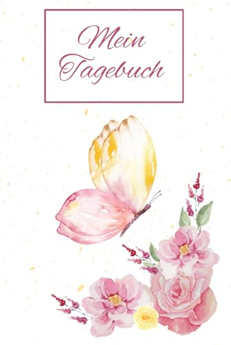 Tagebuch im A5 Format- Hardcover liniert: Tagebuch im Frühlingsdesign für Erwachsene und Jugendliche- Mit 120 Seiten für eigene Gedanken