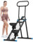 HXD-ERGO Vertical Climbing Machine, Stepper Pedal Portátil Plegable, Cross Trainer con Pantalla LCD para Herramientas, Entrenamiento en Casa, Gimnasio, Manillar Ajustable (Negro-Azul)