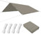 Voile d'ombrage 3.5 x 4.5 m Résistant Aux UV Abri Voiture de Pergola Cordes de Fixation Incluses pour Jardin Extérieur Terrasse, Taupe