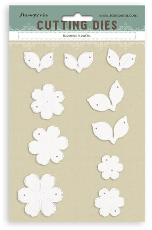 Stamperia - Cutting Dies for Scrapbooking, Albums, Card Making, Bullet Journalling and More, Create Decorations with Natural Elements, Perfect for Crafts and Gifting (A6) (Timeless, Blooming Flowers)