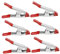 Tofficu 1 Set Morsetto Elettricista Multifunzionale Clip Per Morsetti A Coccodrillo Alligatore Pinze Da Lavoro Elettriche Morsetti Di Metallo Acciaio Rosso 6 Pezzi