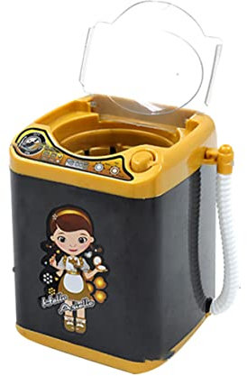 Toddmomy Mini Washing Machine Toy for Kids Pink Simulated Appliance Drainage Function Battery-free Pretend Play for Boys and Girls for Playtime and Imaginative Fun