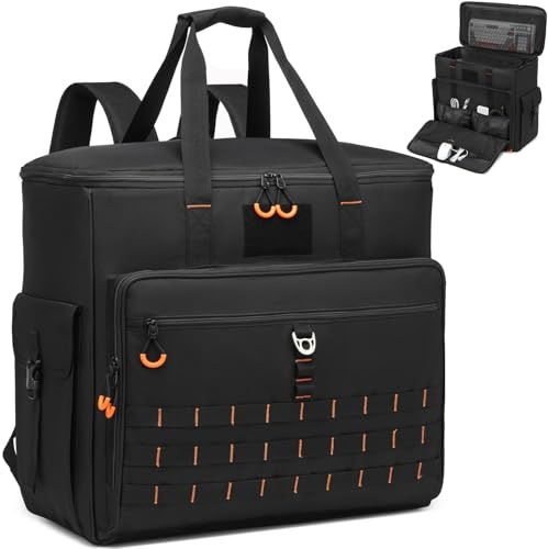 BlesMaller Borsa per PC Tower imbottita per computer desktop, borsa per il trasporto zaino per tastiera, mouse, cavi e accessori (solo borsa)