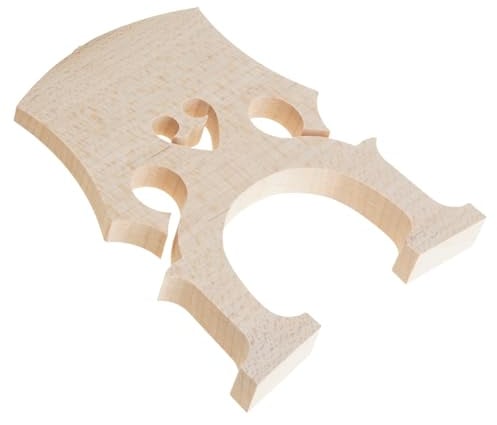 Performances Ready Cello Soundboard-Brücke aus Naturholz mit präzisen Aussparungen für Vibratos, professionelle Cellobrücke mit Klangübertragung