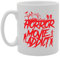 MG2193 Taza de cerámica con texto en inglésHorror Movie Addict/Zombie Lover