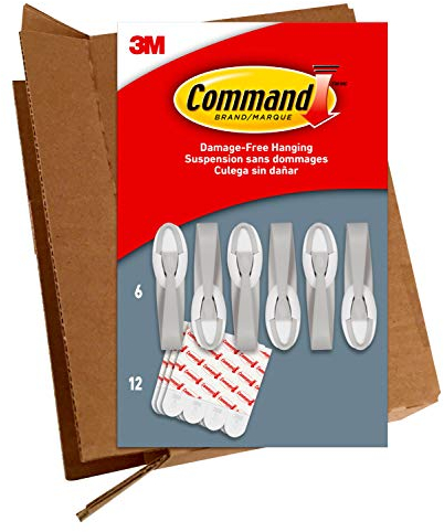 Command 6 Cord Bundlers, 12 Strips, each bundler holds up to 2 lbs, easy to open packaging, Organize Damage-Free