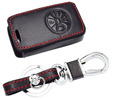 Happyit Cuir Cas de Couverture de Clé de Voiture pour Toyota RAV4 2009 2011 RAV 4 Yaris 3 Bouton Clé Intelligente Porte-clé