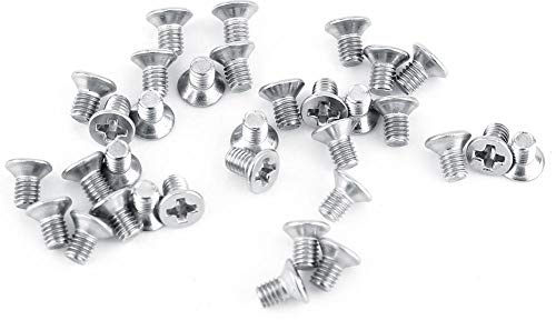 Viti a macchina M3 da 100 pezzi/borsa, testa piatta a testa svasata(8mm)
