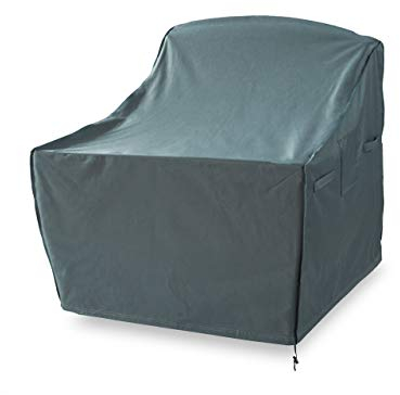 Lumaland Abdeckung für Gartenstühle 64 x 79 x 102 cm robuste Schutzhülle für Gartenmöbel Oxford 600D 280 g/m² Wasserdicht Witterungsbeständig Winterfest für Gartensessel in Grün/Grau