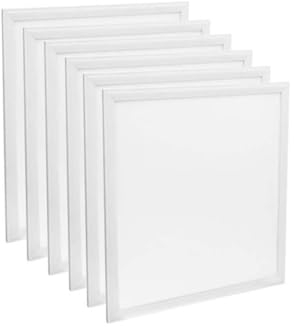 Lote de 6 placas LED 40 W 600 x 600 4800lm – blanco cálido (2700 K)