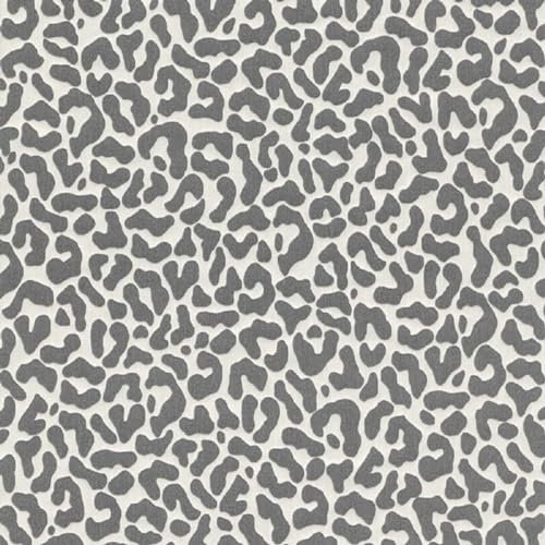 Casa Padrino Barock Textiltapete Weiß/Anthrazit 10,05 x 0,53 m - Wohnzimmer Tapete - Deko Accessoires