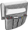 Organizador de Reposabrazos para Sofá, Bolsillo Bandeja para Silla, Soporte de Bolsa de Almacenamiento de Tela para Sofá, Revistero para Mando a Distancia, Teléfono Móvil, Libro, lápiz Gris