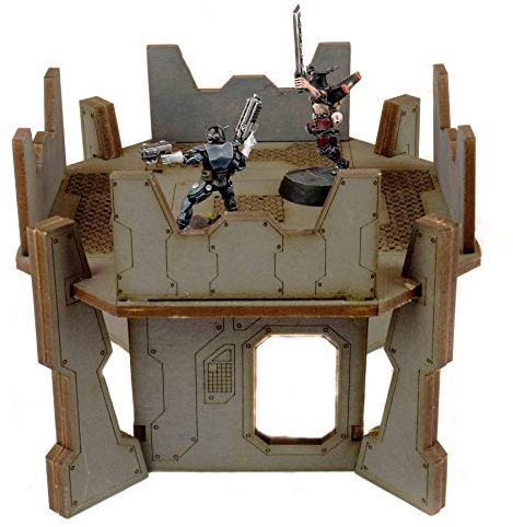 War World Gaming Industry of War Feuerstellung Turm Unbemalt - 28mm Sci-Fi Industriell Tabletop Wargame Gelände Modellbau Diorama Schlachtfeld Wargaming RPG