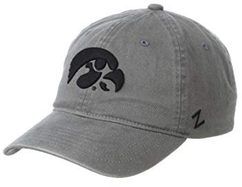 Zephyr NCAA Iowa Hawkeyes Mens Adjustable Scholarship Hat Charcoal, Iowa Hawkeyes Charcoal, Adjustable