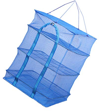 VOSAREA 3 Layer Drying Rack Hanging Collapsible Drying Basket Net for Plant Hydroponics Flowers Vegetables Fish Mesh Dry Rack Net Food Dehydrator