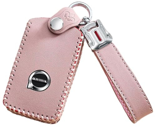 Autoschlüssel Hülle Schlüsselhülle Für Volvo S90 V90 XC90 XC60 XC40 Schutzhülle Autoschlüssel Hülle Cover Schlüsselhülle mit Schlüsselanhänger,Rosa