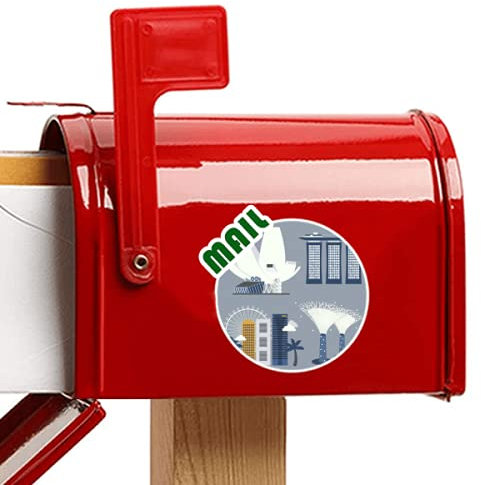 Singapur Berühmte Spots Art Deco Gift Fashion Aufkleber Briefkastenaufkleber Kleber